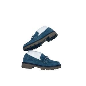 Journee Collection Loafer Shoes Blue Chunky 8 Blue NEW